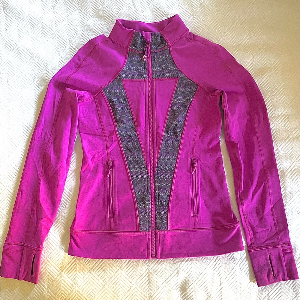 Ivivva By Lululemon Perfect Your Practice/ define Jacket size 14 magenta